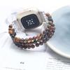 C&L Accessories Bracelet Compatible with Fitbit Versa 3/Fitbit Versa 4/Fitbit Sense 2/Fitbit Sense Bands for Women, Beaded Adjustable Gemstone Replacement Wristband Straps (Rainbow Tiger Eye) view 2