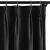 ChadMade Black Velvet Pinch Pleated Home Movie Theater Drape 96 inches Wide Pravicy Protecting for Theater Cinema 96Wx96L, 1 Panel, Warm Black, Leon Collection view 2