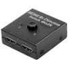GELRHONR HDTV Switcher, 4K HDTV Splitter 2 Ports Bi-Direction Manual Switch 2 x 1/1 x 2 Passthrough,No External Power Required Supports Ultra HD 4K 3D 1080P for TV Box,DVD,Display,Monitor view 1
