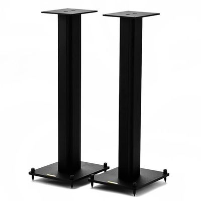 Feet Audio Stands Metal Speaker Floor Stands Living Room Cinema Surround Metal Stands Stable and Non-Wobbly (Color : Black, Size : 23 * 27 * 70cm)