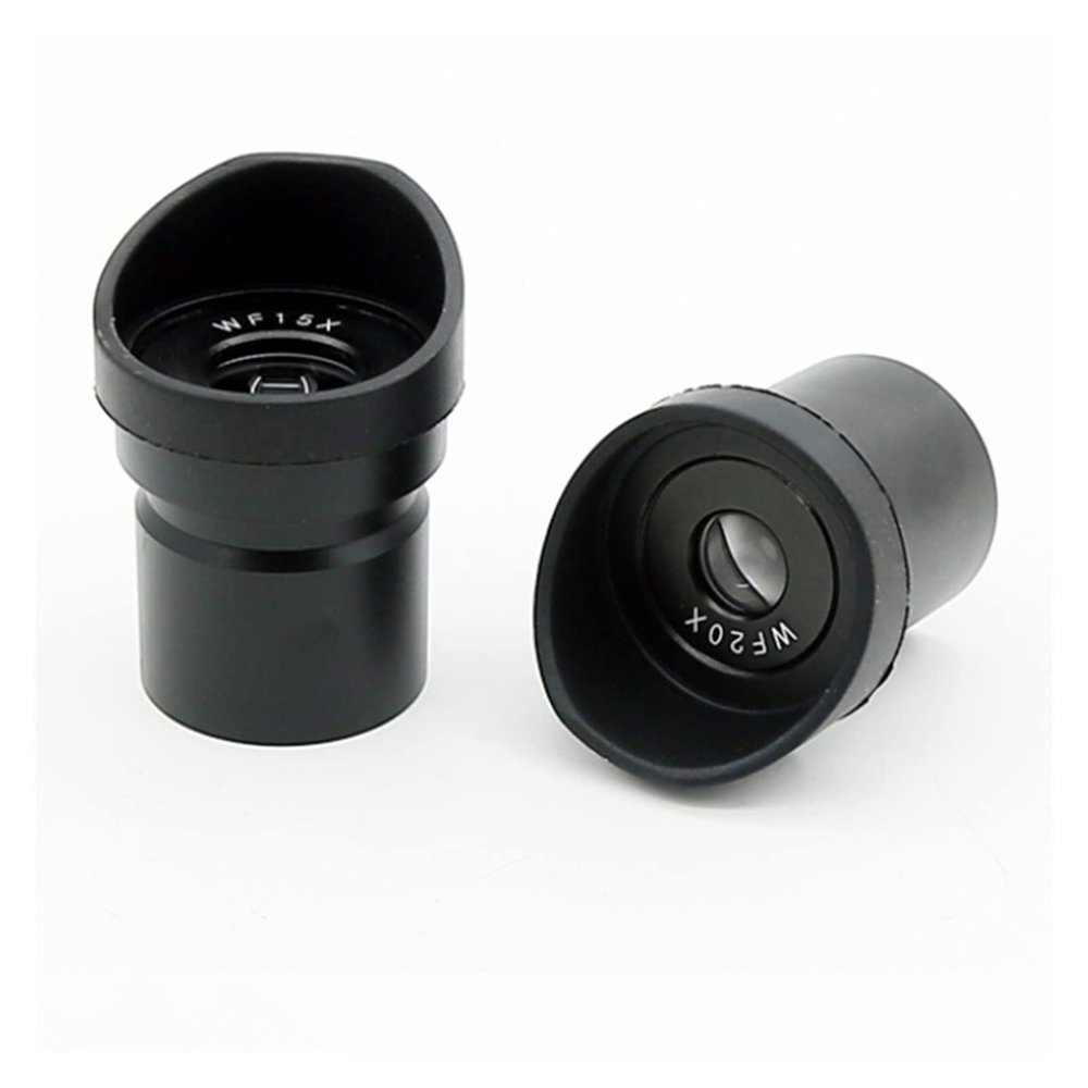 TYZK Microscope Kit 2PCS WF15X WF20X Wide Field Eyepiece Optical Lens for Stereo Microscope, with Eyecups, Mounting Size 30 Mm / 30.5 Mm Microscope Lens Adapters