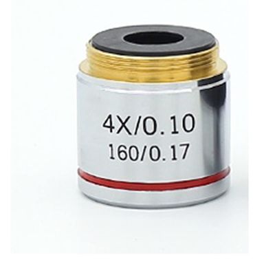 TYZK Microscope Kit 4X 10X 40X 100X Biological Microscope Objectives Lens Accessories Microscope Lens Adapters (Color : 4X)