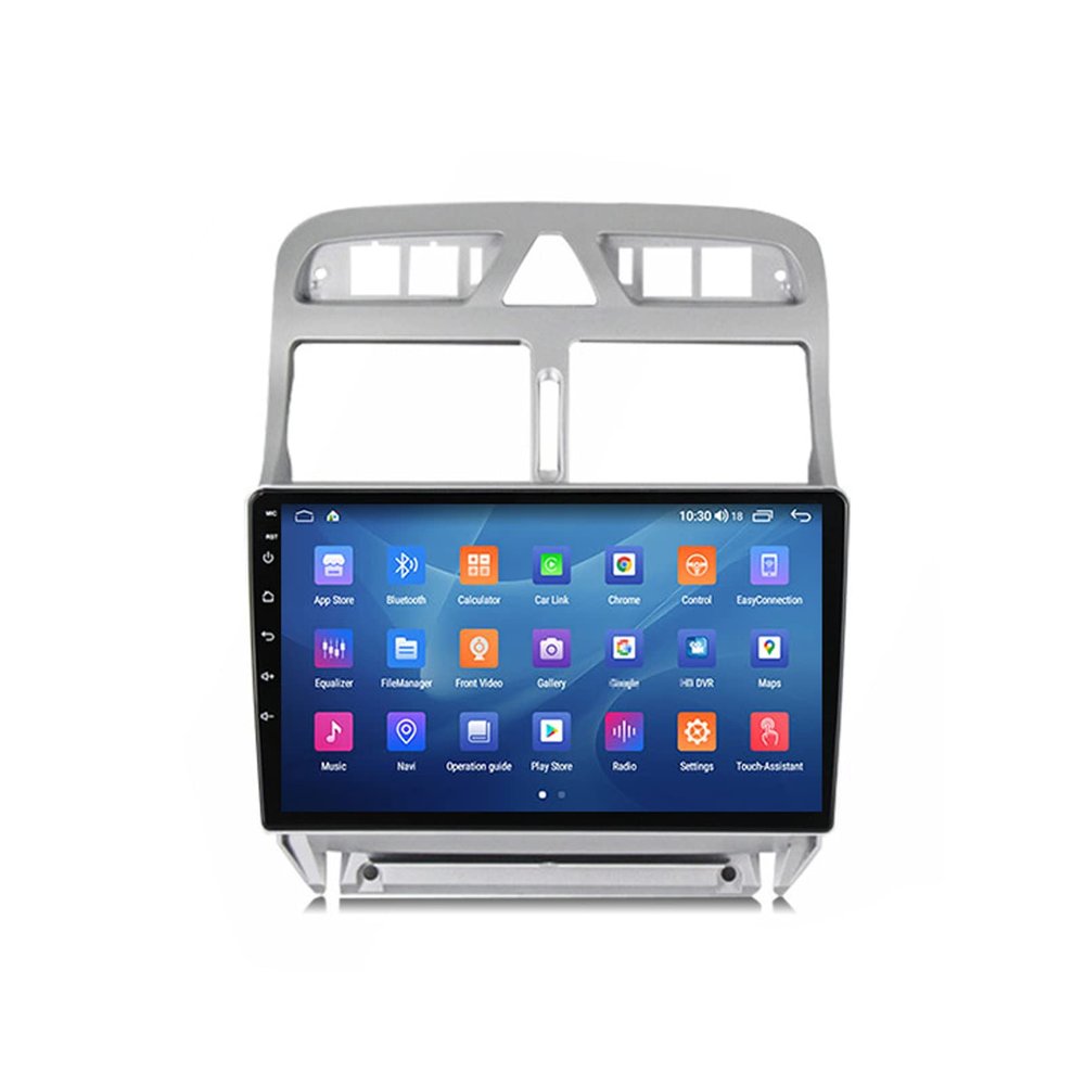 WDXSFR Double Din Car Stereo Audio Receiver Compatible with Carplay and Android Auto, 9 Inch Touchscreen Car Multimedia Nav Player for Peugeot 307 2004-2013 with Backup Camera,Octa core,6G+128G