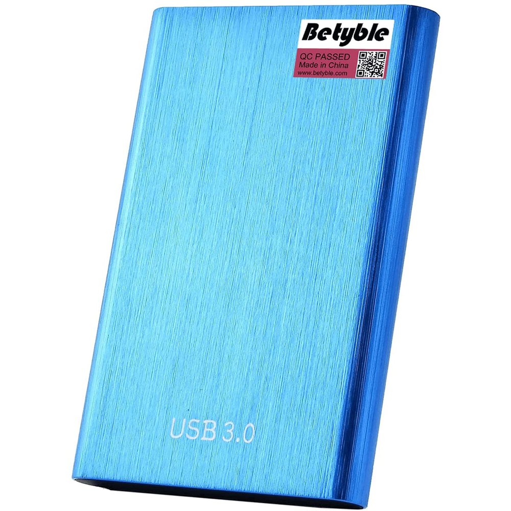 Betyble USB3.0 Portable 2.5 inch External Hard Drive Compatible with Mac, PC, Desktop, Laptop, MacBook (1TB, Blue)