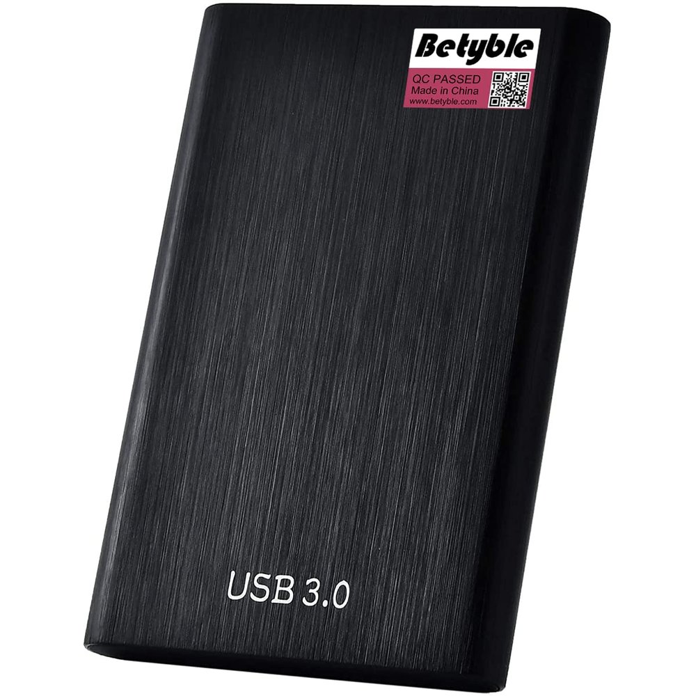 Betyble USB3.0 Portable 2.5 inch External Hard Drive Compatible with Mac, PC, Desktop, Laptop, MacBook (1TB, Black)