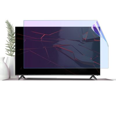 AFGZQ Anti Blue Light TV Screen Protector, Anti-Scratch PET Material Film, 27-75 Inch Anti Glare Filter, Eye Protection Screensaver (Color : Matte film, Size : 55 inch 1221x689mm)