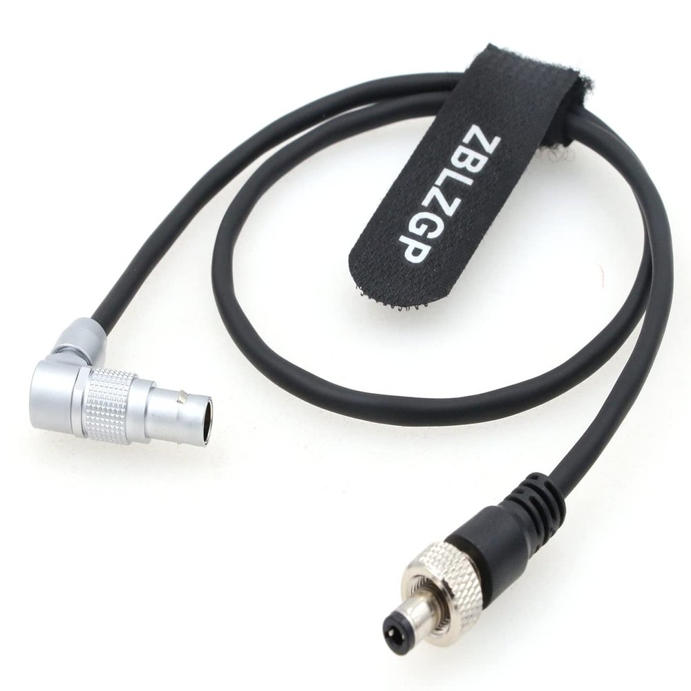ZBLZGP Rotatable Elbow 2 Pin Male to Locking 2.5 DC Power Cable for ARRI Alexa Classic Z CAM E2 to Atomos Ninja V PIX-E5 PIX-E5H PIX-E7
