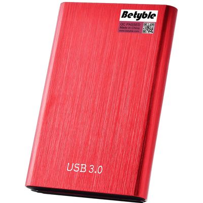 Betyble USB3.0 Portable 2.5 inch External Hard Drive Compatible with Mac, PC, Desktop, Laptop, MacBook (500GB, Red)