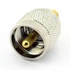 Envistia PL-259 UHF Male Plug to SMA Female Jack RF Adapter Barrel Coaxial Connector view 3