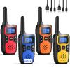 Wishouse Walkie Talkies for Adults Long Range-Rechargeable 4 Pack 2 Way Radios, Hiking Accessories Camping Gear Xmas Birthday Gift for Kids Family with Lamp,SOS Siren,NOAA Weather Alert,Easy to Use view 1
