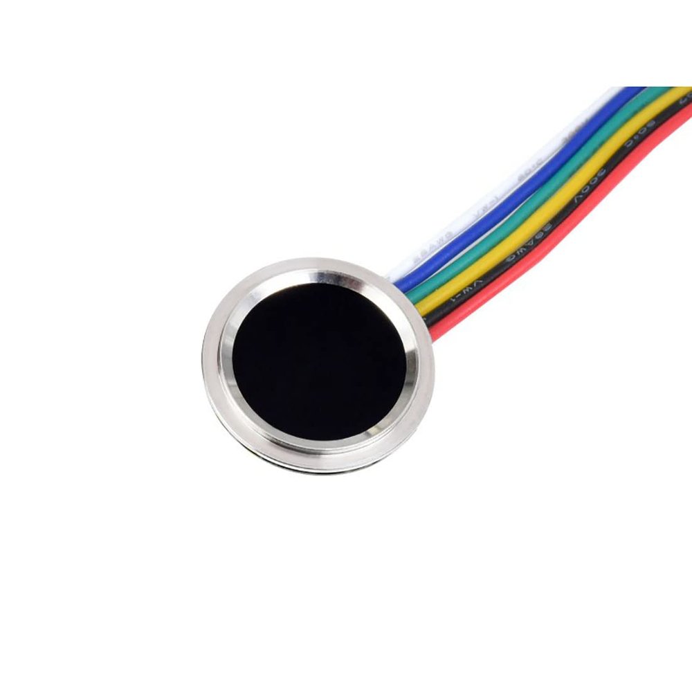 Coolwell All-in-One Round-Shaped Capacitive Fingerprint Sensor (D), Nail Plate-Sized,UART Commands Operation, 360 Verification
