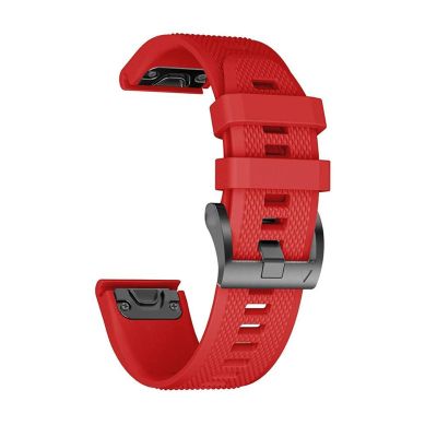 CZKE 22 26mm Silicone Replacement Smart Watch Strap For Garmin Fenix 6 6S 6X Pro 5 5X Plus 3 3 HR Forerunner 935 Wristband Accessory (Color : Red, Size : 22mm Fenix 5 5Plus)