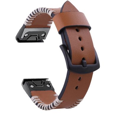 CZKE 22 26mm Smart Watch Band Straps For Garmin Fenix 6 6X Pro 5X 5 Plus 3HR Forerunner 935 945 Quick Release Strap Bracelet (Color : Light brown, Size : 26mm Fenix 5X 3HR)