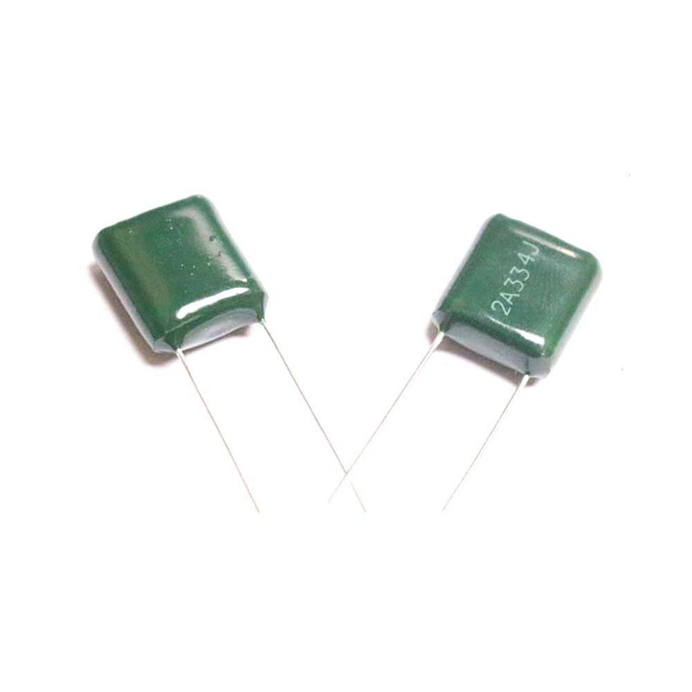 10pcs 100V Polyester Film Capacitor 2A334J 0.33UF 330nF