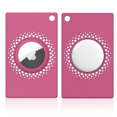 2 Pack for Airtag Wallet Holder, Credit Card Size Wallet Case Holder for AirTag for Purse, Handbag, Clutch, Wristlet (Pink)
