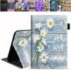 DEHJYYIJUY Case for Kindle Fire HD 10/Fire HD 10 Plus Tablet (11th Gen 2021 Release), Premium PU Leather Cover with Card Slot & Pencil Holder, Dreamy Daisy Vintage Wood Board Live Love Laugh view 1