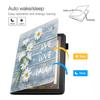 DEHJYYIJUY Case for Kindle Fire HD 10/Fire HD 10 Plus Tablet (11th Gen 2021 Release), Premium PU Leather Cover with Card Slot & Pencil Holder, Dreamy Daisy Vintage Wood Board Live Love Laugh view 3