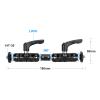 SZRIG Double 1/4"-20 Ball Head Support Holders with Upgraded Robust Central Lock Knob for DSLR Camera Flashlight/Monitor view 2