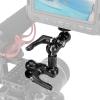 SZRIG Double 1/4"-20 Ball Head Support Holders with Upgraded Robust Central Lock Knob for DSLR Camera Flashlight/Monitor view 3