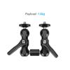 SZRIG Double 1/4"-20 Ball Head Support Holders with Upgraded Robust Central Lock Knob for DSLR Camera Flashlight/Monitor view 4