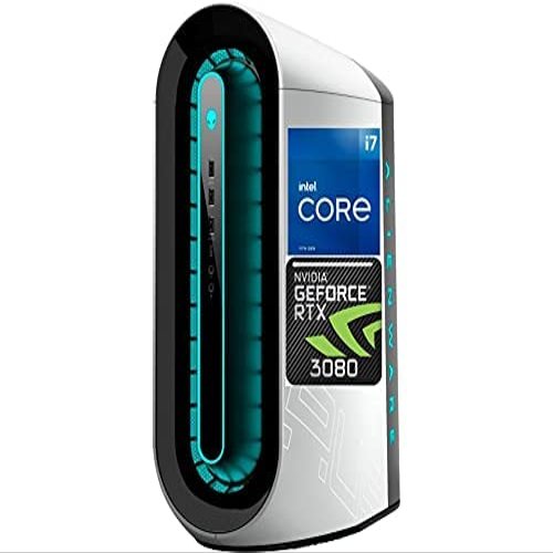 2021 Dell Alienware Aurora R12 Gaming Desktop, GeForce RTX 3080 10GB GDDR6X, Intel 11th Gen 8-Core i7-11700F, 16GB HyperX DDR4 RAM, 512GB SSD+2TB HDD, Lunar Light White,1000W PSU, WiFi 6+Gift Renewed