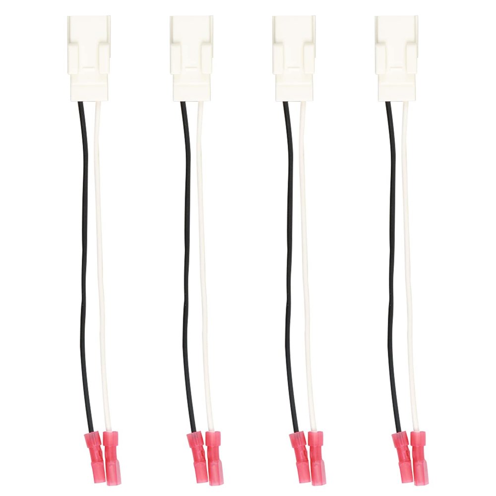 Car Speaker Adapter Wire Harness Front Rear Door 72-6514 Compatible with Dodge Chrysler Town & Country Dakota Ram Wrangler Speaker Wiring Harness Speaker Connector 4 Pack