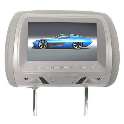 Universal Car Headrest Monitor - 7 Inch Adjustable Car Rear Seat Multi-Media Player Entertainment Display Screens Monitor for DVD Player and Video Games Grey