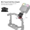 Mini Cold Shoe Adapter, Aluminum Alloy Monitor 360Ball Head Tripod Cold Shoe Mount Adapter, 1/4 Inch Screw for SLR Camera(red) view 2