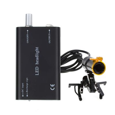 XUX 5W LED Headlamp with Optical Filter Metal Clip Type for Binocular Loupes Magnifier Operation Glasses Loupes (Black)
