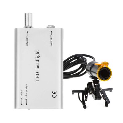 XUX 5W LED Headlamp with Optical Filter Metal Clip Type for Binocular Loupes Magnifier Operation Glasses Loupes (Silver)