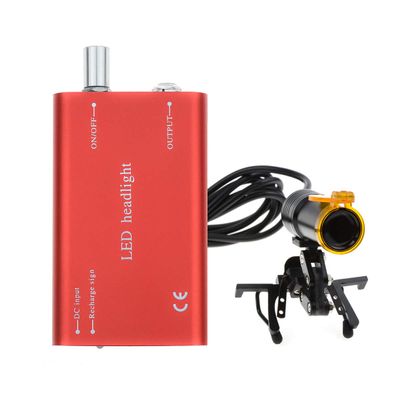 XUX 5W LED Headlamp with Optical Filter Metal Clip Type for Binocular Loupes Magnifier Operation Glasses Loupes (Red)
