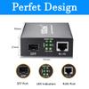 A Pair of Gigabit Single Mode LC Fiber Media Converter, with 2 Pcs SFP LX Modules, 1.25G/s Fiber to Ethernet Converter, 1000Base-LX to 10/100/1000base-TX, SFP to RJ45, SMF, 1310nm, up to 20km view 4