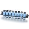 10Gtek Fiber Optic Patch Panel with 8 SC UPC Simplex Connectors Fiber Optic Adapter, SMF, LGX Compatible view 1