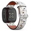 CJBROES Replacement Leather Watch Band, Compatible with Fitbit Versa 3 and Fitbit Sense of Wristband Bracelet Accessory - Tribal Trees view 1