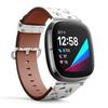 CJBROES Replacement Leather Watch Band, Compatible with Fitbit Versa 3 and Fitbit Sense of Wristband Bracelet Accessory - Tribal Trees view 2