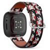 CJBROES Replacement Leather Watch Band, Compatible with Fitbit Versa 3 and Fitbit Sense of Wristband Bracelet Accessory - French Bulldog view 1