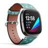 CJBROES Replacement Leather Watch Band, Compatible with Fitbit Versa 3 and Fitbit Sense of Wristband Bracelet Accessory - Indian Bears wigwams view 2