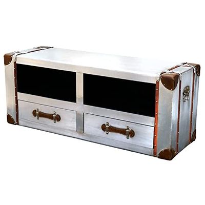 ARTIZANSTORE Aviator TV Cabinet Airman Aluminium TV Stand Solid Wood Plasma TV Stand