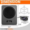 Pyle 8-Inch Low-Profile Amplified Subwoofer System - 600 Watt Compact Enclosed Active Underseat Car Audio Subwoofer with Built-In Amp, Powered Car Subwoofer w/ Low & High-Level Inputs - SBA8A view 4