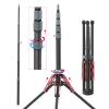 ULANZI Light Stand Carbon Fiber MT-49, Adjustable Tripod Stand for Photography with Phone Clip, 194cm/76.4inch Studio Sturdy Tripod for Speedlight Flash Softbox Strobe Light Camera with Carrying Bag view 1