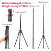 ULANZI Light Stand Carbon Fiber MT-49, Adjustable Tripod Stand for Photography with Phone Clip, 194cm/76.4inch Studio Sturdy Tripod for Speedlight Flash Softbox Strobe Light Camera with Carrying Bag view 4