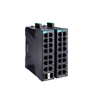 SDS-3016-2GTX, Smart Managed Ethernet Switch with 14 10/100BaseT(X) Ports, 2 10/100/1000BaseT(X) Ports, and -10 to 60C Operating Temperature, Dual Power Supply 12/24/48 VDC