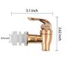 Walkinginrain Replacement Spigot for Beverage Dispenser,Push Style Spigots,Water Dispenser Replacement Spout Rose Gold 2 Pack view 3