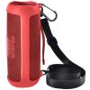 Silicone Case for JBL FLIP 6 Waterproof Portable Bluetooth Speaker, Gel Soft Skin Rubber Cover, Travel Carrying Storage Bag Pouch with Shoulder Strap and Carabiner - Red view 1
