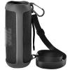 Silicone Case for JBL FLIP 6 Waterproof Portable Bluetooth Speaker, Gel Soft Skin Rubber Cover, Travel Carrying Storage Bag Pouch with Shoulder Strap and Carabiner - Black view 1