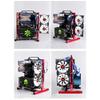 ATX Motherboard Test Bench Open Air Frame Computer Case Mining Rig Frame Aluminum Bracket with 7 PCI Extension Slots Board Overclocking Heat Dissipation GPU Support, Red view 2