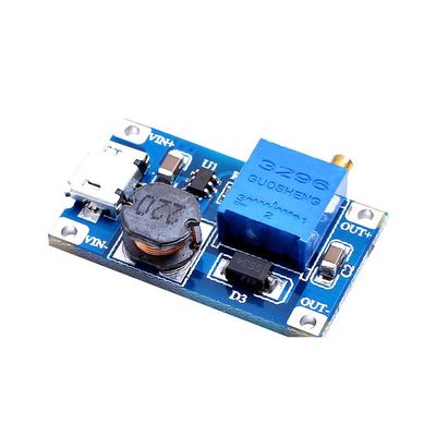 2Pcs/lot MT3608 DC-DC Adjustable Boost Module 2A Boost Step Up Module with Micro USB 2V - 24V to 5V 9V 12V 28V LM2577