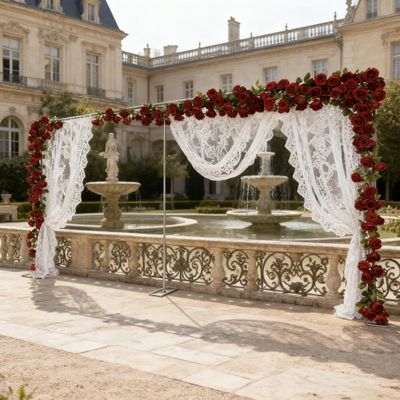 10x20 Ft Portable Backdrop Stand Pipe and Drape Stand Kit, Curtain Frame Stand for Wedding Party Stage Decoration Photography Photo Booth Background Support System Trade Show Display