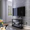 Swivel Floor TV Stand Height Adjustable Bracket Entertainment Stand for 32 to 65 Flat or Curved Screen Multi-Function Universal TV Stand (Black-1002) view 2