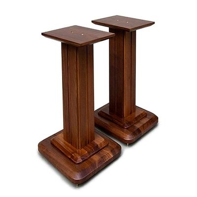 Feet Sound Rack Surround Floor Speaker Rack Bookshelf Solid Wood Theater Speaker Stand Suitable for Home Office (Color : Brown, Size : 28 * 28 * 60cm)